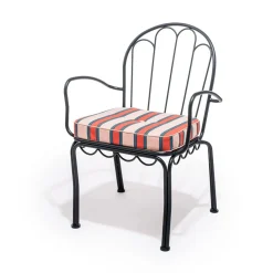 Business & Pleasure Co. The Al Fresco Chair Cushion - Bistro Dusty Pink Stripe