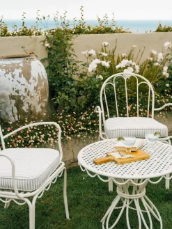Business & Pleasure Co. The Al Fresco Chair Cushion - Lauren'S Sage Stripe