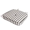 Business & Pleasure Co. The Al Fresco Chair Cushion - Monaco Black Stripe
