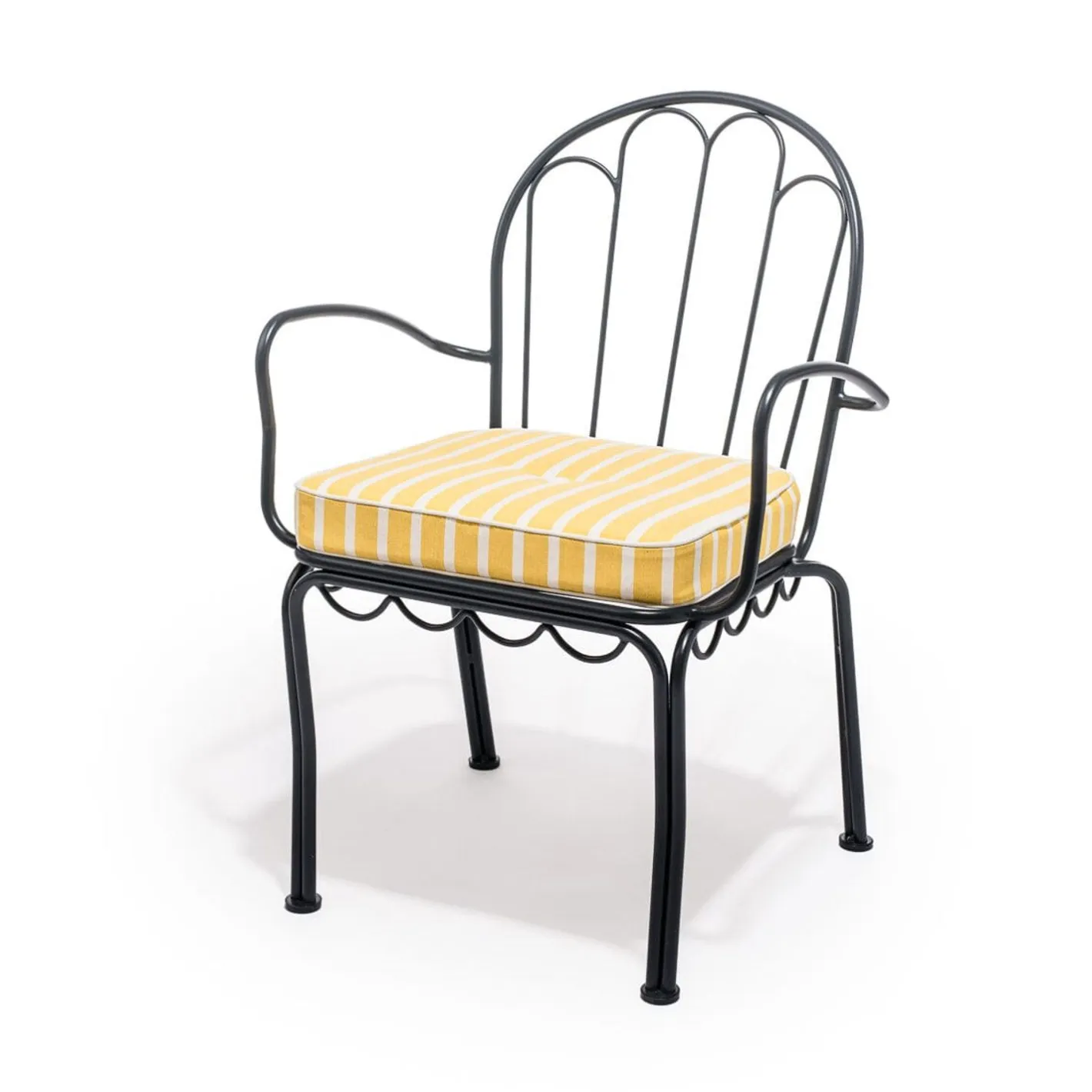 Business & Pleasure Co. The Al Fresco Chair Cushion - Monaco Mimosa Stripe
