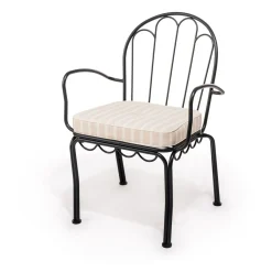 Business & Pleasure Co. The Al Fresco Chair Cushion - Monaco Natural Stripe