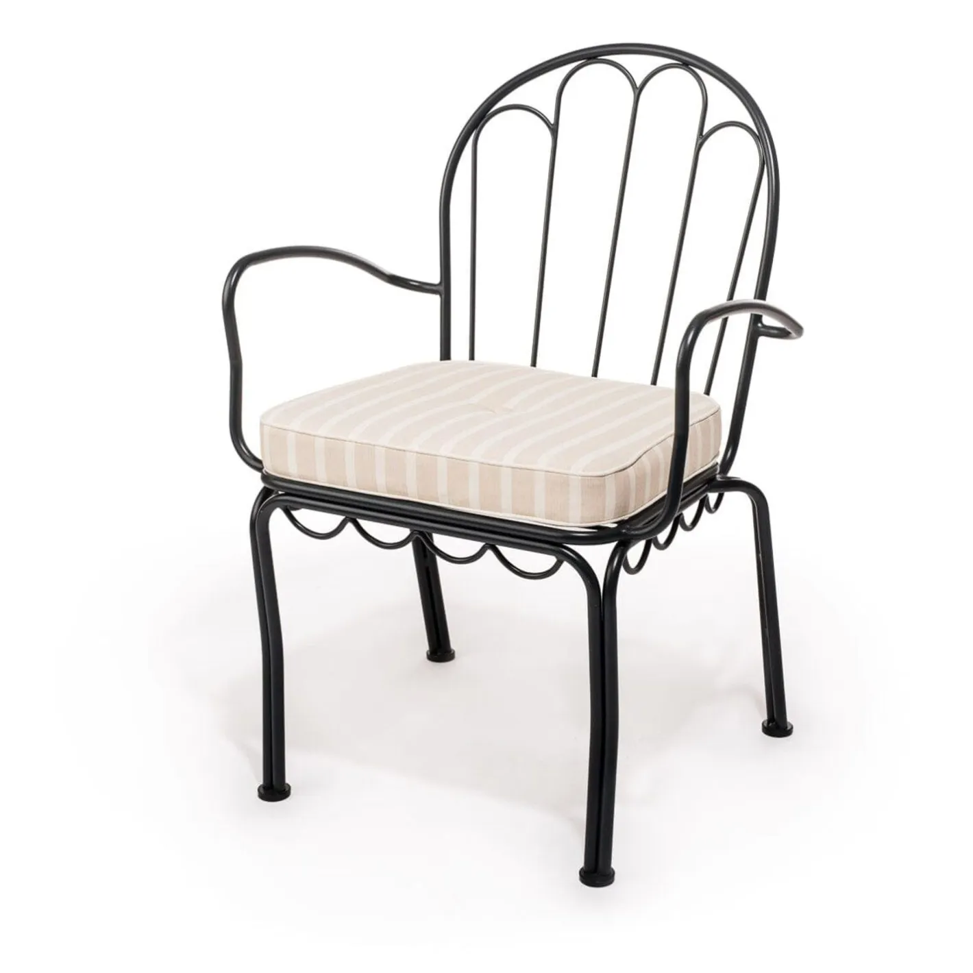 Business & Pleasure Co. The Al Fresco Chair Cushion - Monaco Natural Stripe