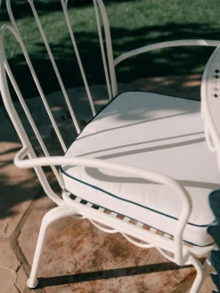 Business & Pleasure Co. The Al Fresco Chair Cushion - Rivie White