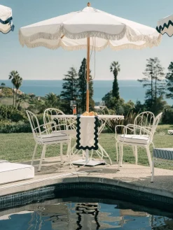 Business & Pleasure Co. The Al Fresco Chair Cushion - Rivie White
