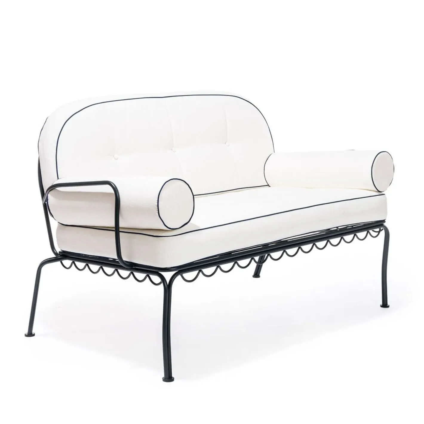 Business & Pleasure Co. The Al Fresco Love Seat - Vintage Black