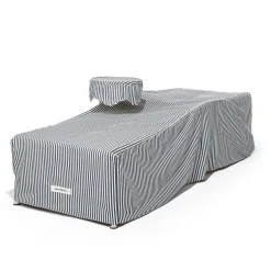 Business & Pleasure Co. The Al Fresco Sun Lounger Cover - Lauren'S Navy Stripe