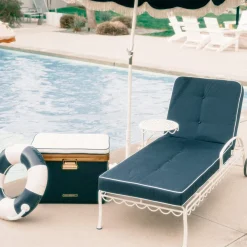 Business & Pleasure Co. The Al Fresco Sun Lounger Cushion - Boathouse Navy