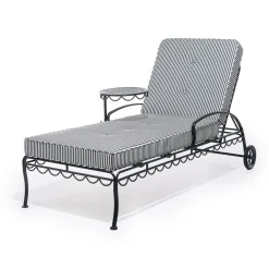 Business & Pleasure Co. The Al Fresco Sun Lounger Cushion - Lauren'S Navy Stripe