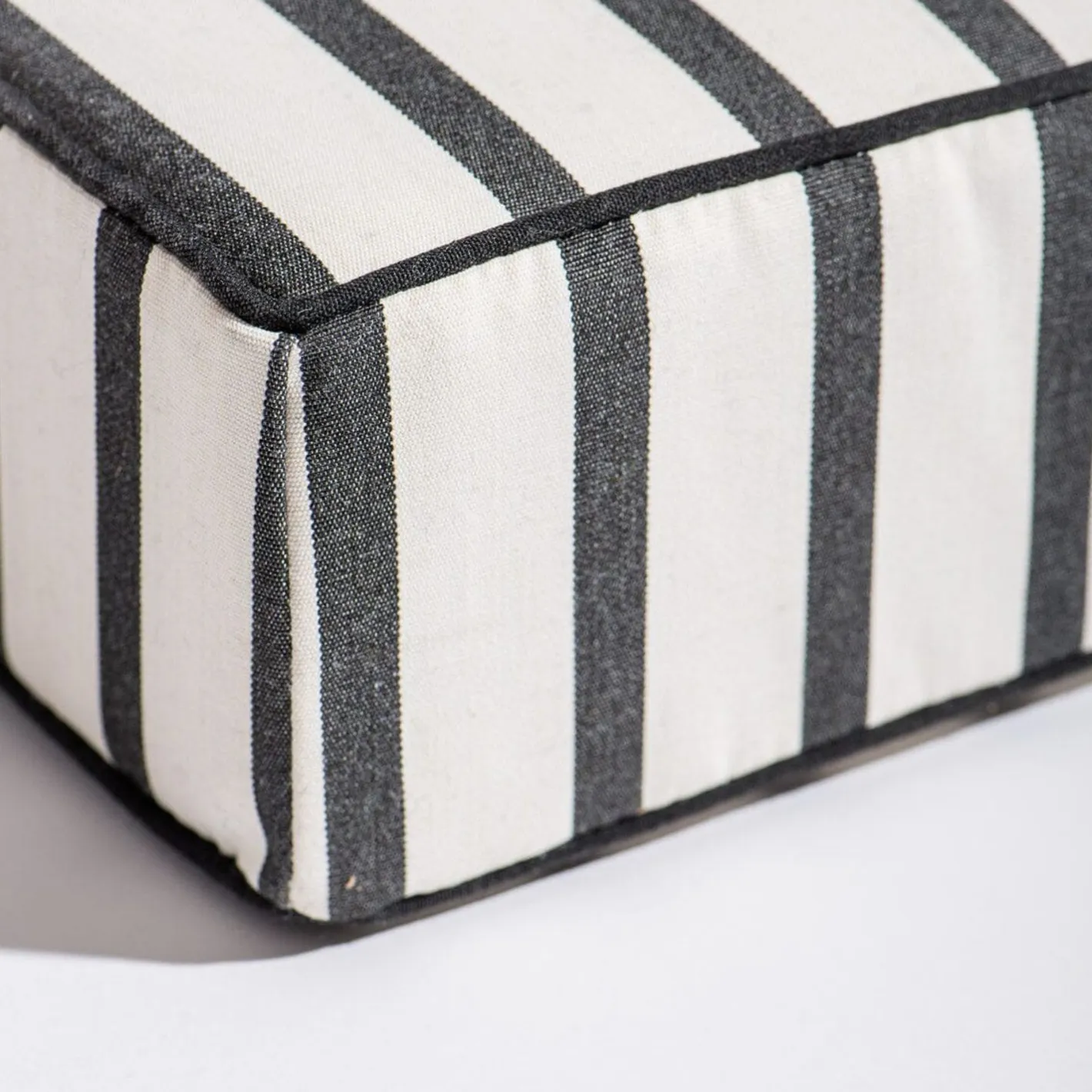 Business & Pleasure Co. The Al Fresco Sun Lounger Cushion - Monaco Black Stripe