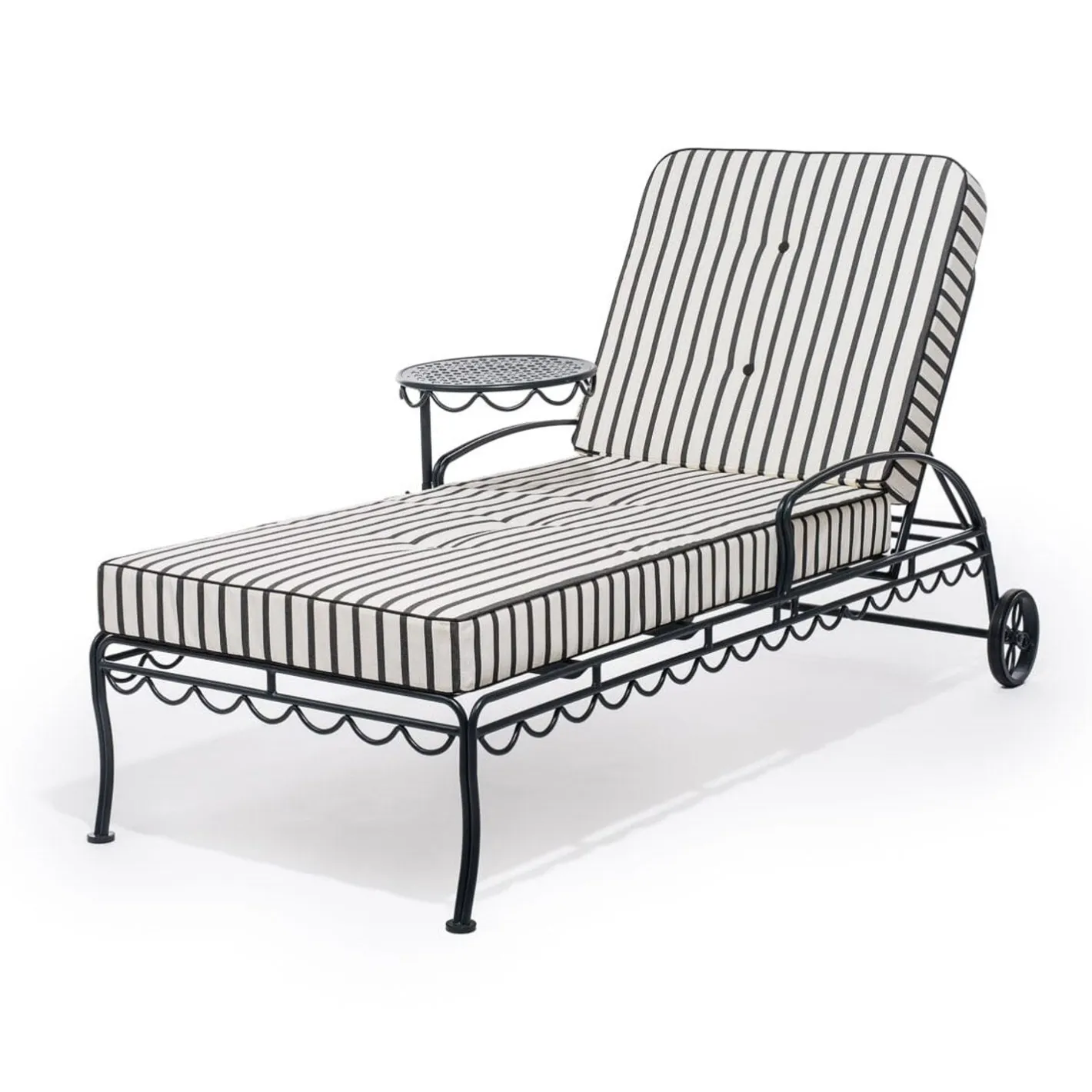 Business & Pleasure Co. The Al Fresco Sun Lounger Cushion - Monaco Black Stripe