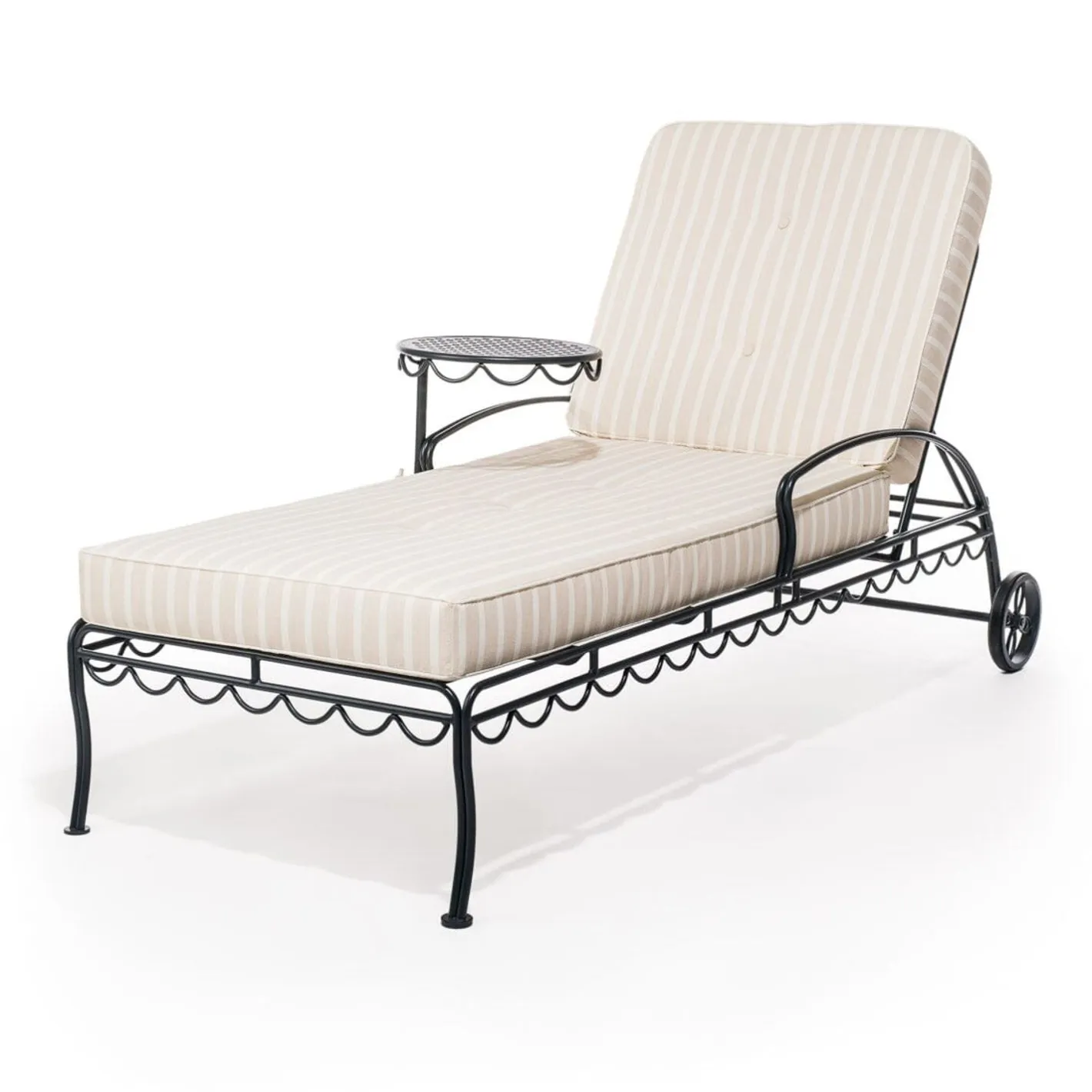 Business & Pleasure Co. The Al Fresco Sun Lounger Cushion - Monaco Natural Stripe