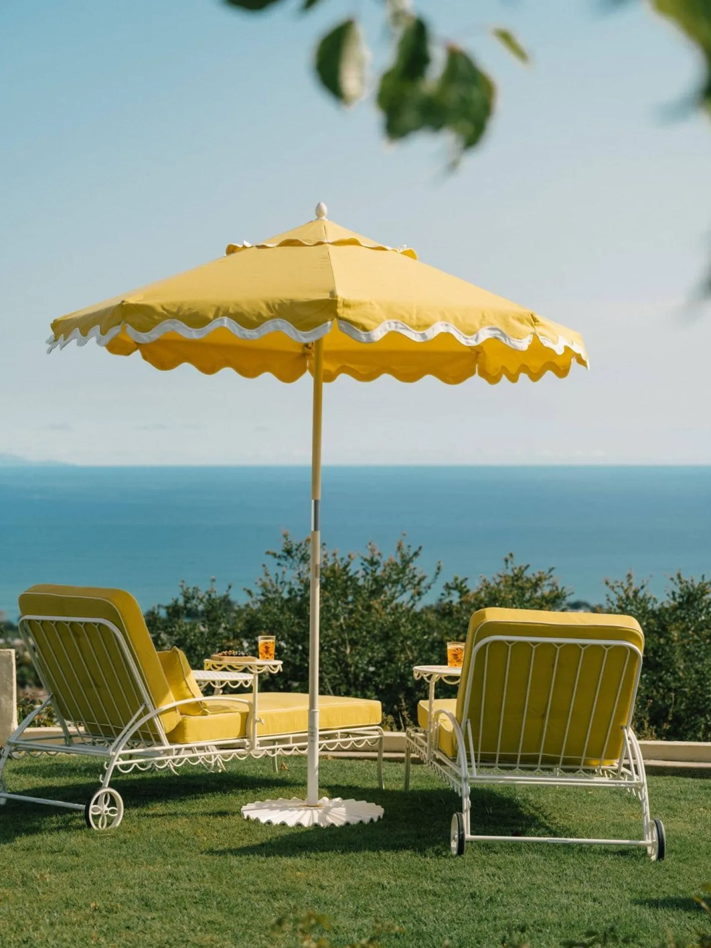 Business & Pleasure Co. The Al Fresco Sun Lounger Cushion - Rivie Mimosa