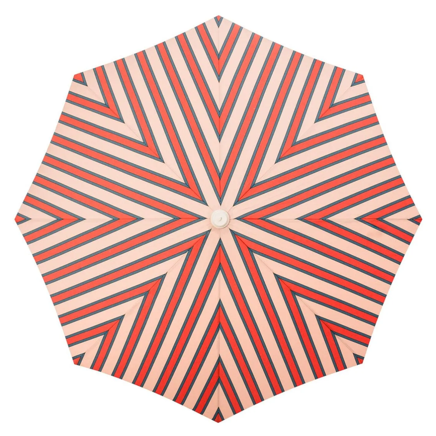 Business & Pleasure Co. The Amalfi Umbrella - Bistro Dusty Pink Stripe