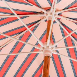 Business & Pleasure Co. The Amalfi Umbrella - Bistro Dusty Pink Stripe