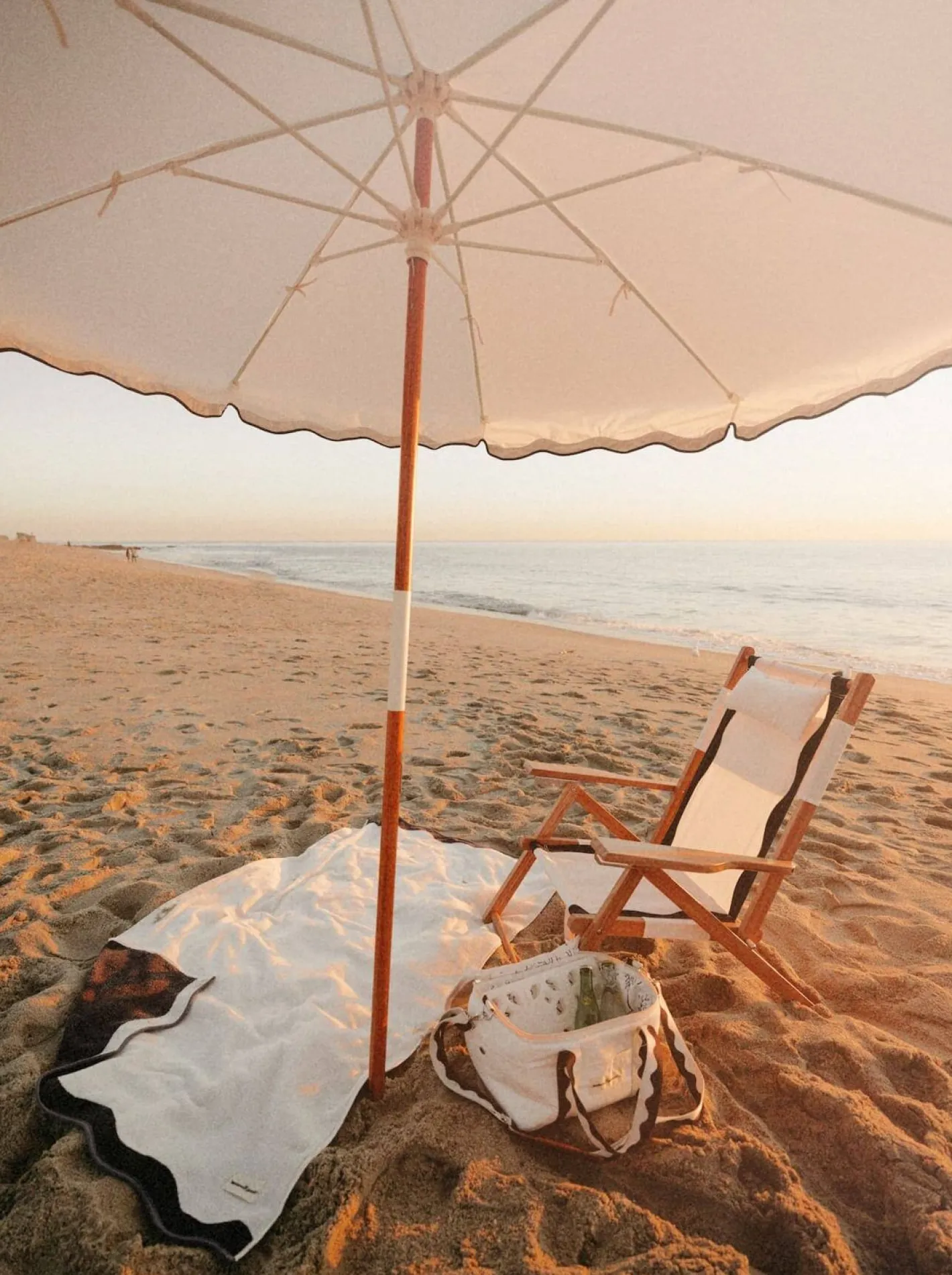 Business & Pleasure Co. The Amalfi Umbrella - Rivie White