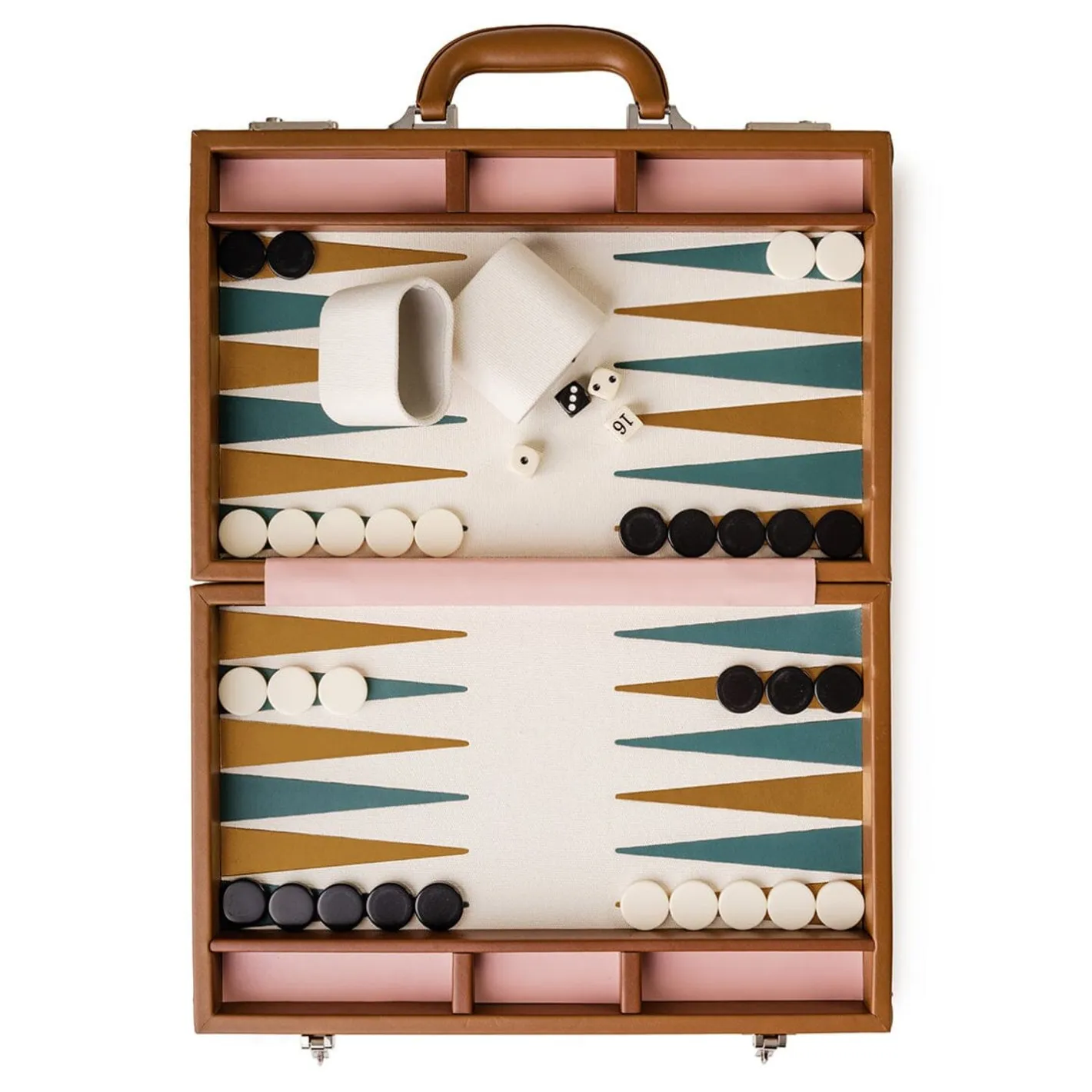 Business & Pleasure Co. The Backgammon Set - Antique White