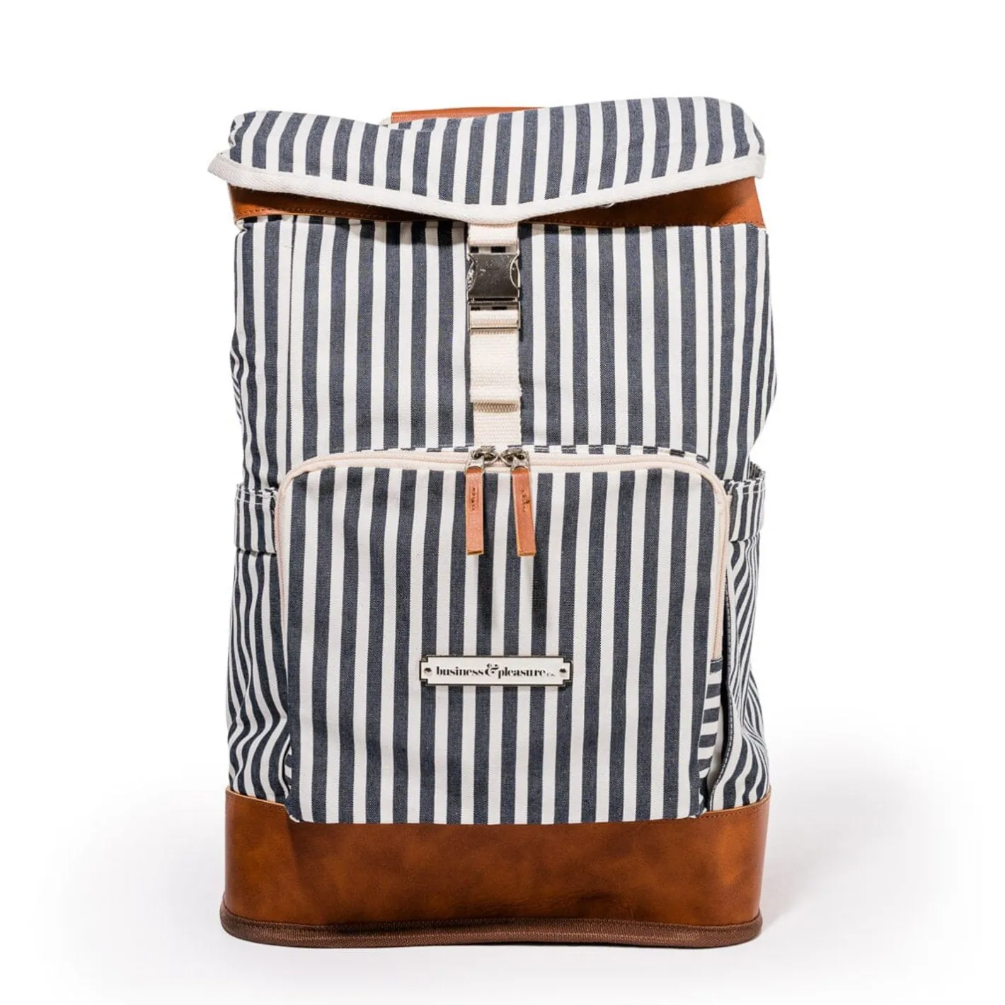 Business & Pleasure Co. The Backpack Cooler - Laurens Navy Stripe