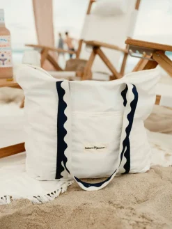 Business & Pleasure Co. The Beach Bag - Rivie White