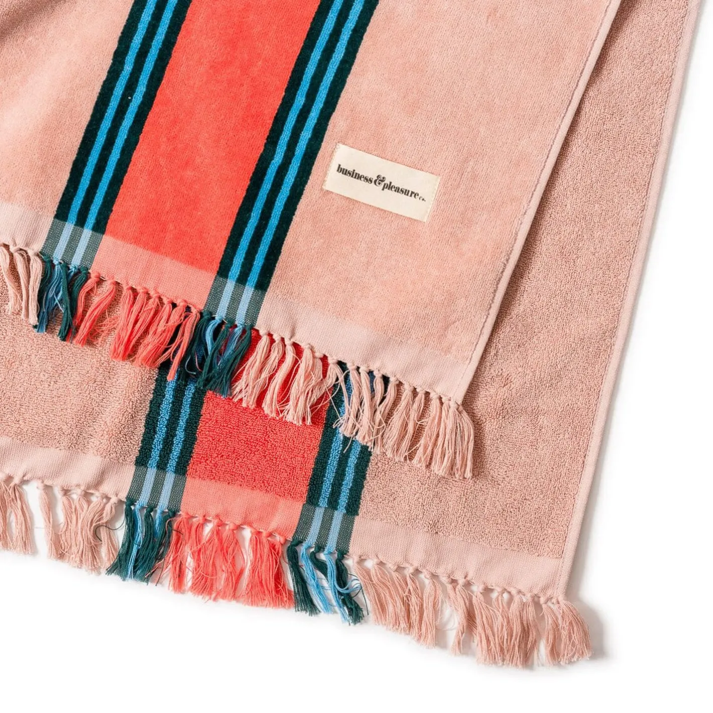 Business & Pleasure Co. The Beach Blanket - Bistro Dusty Pink Stripe