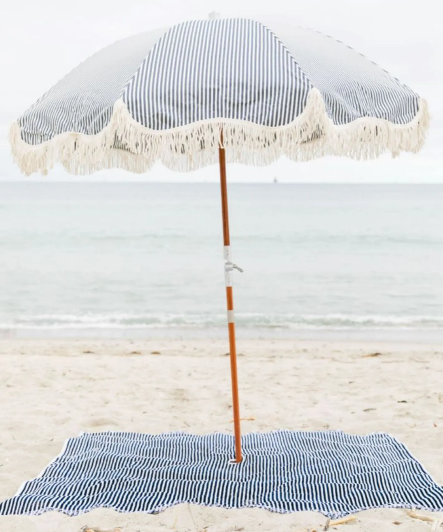 Business & Pleasure Co. The Beach Blanket - Lauren'S Navy Stripe