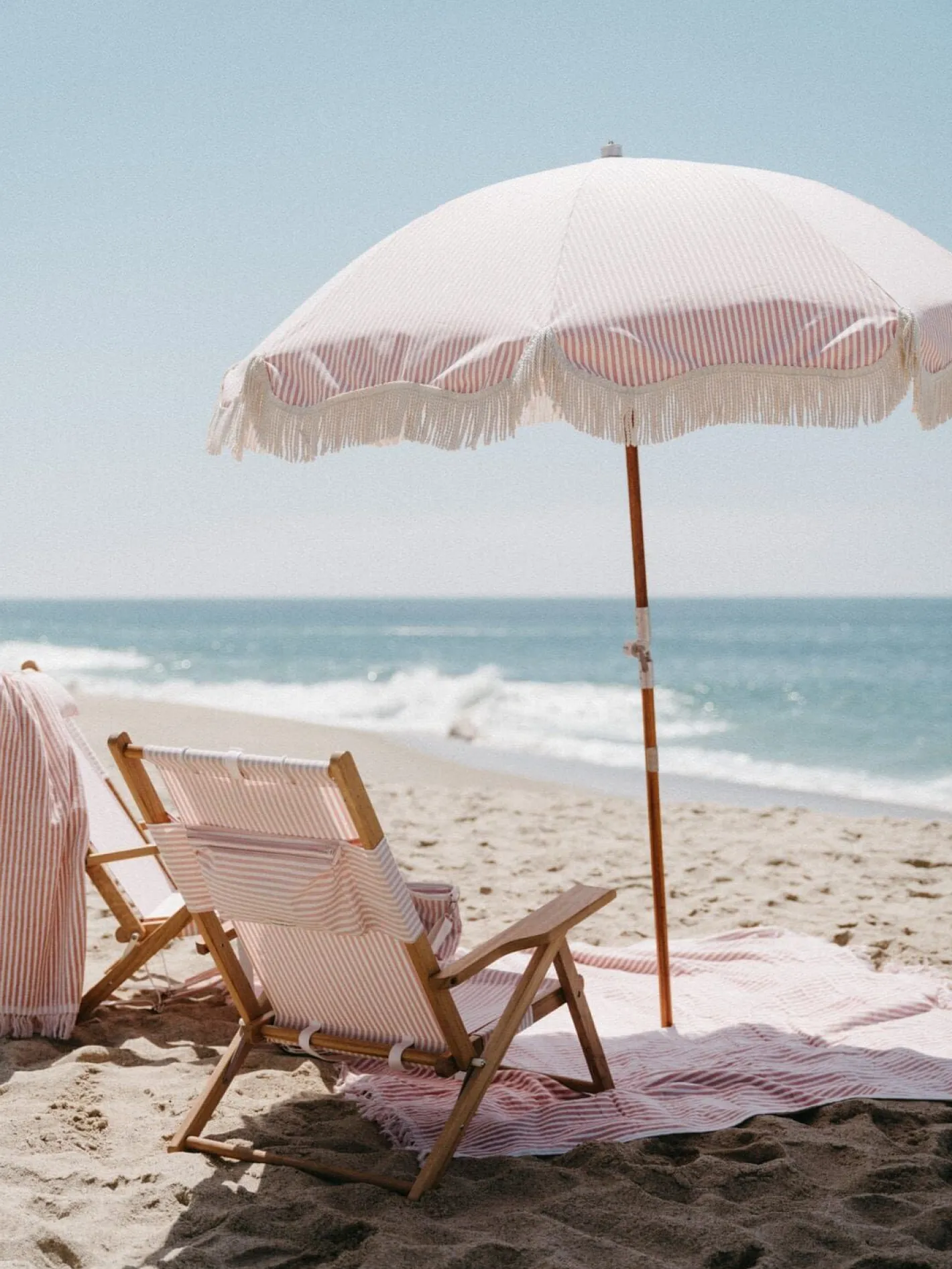 Business & Pleasure Co. The Beach Blanket - Lauren'S Pink Stripe