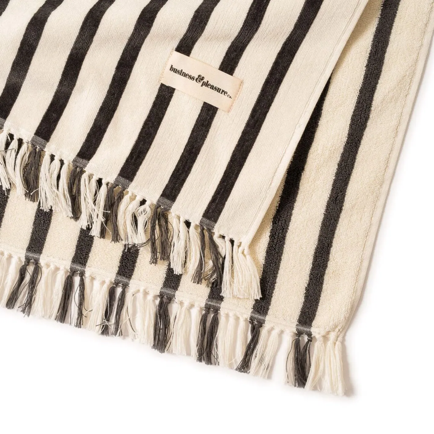Business & Pleasure Co. The Beach Blanket - Monaco Black Stripe