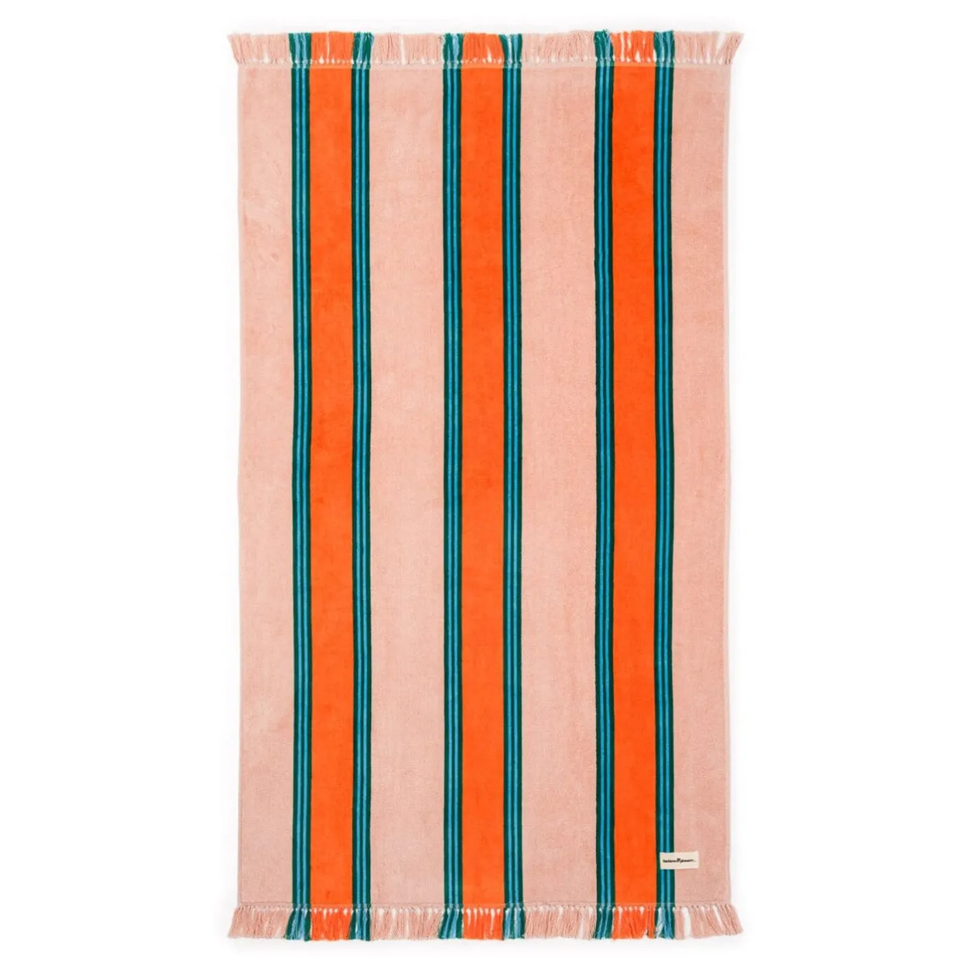 Business & Pleasure Co. The Beach Towel - Bistro Dusty Pink Stripe