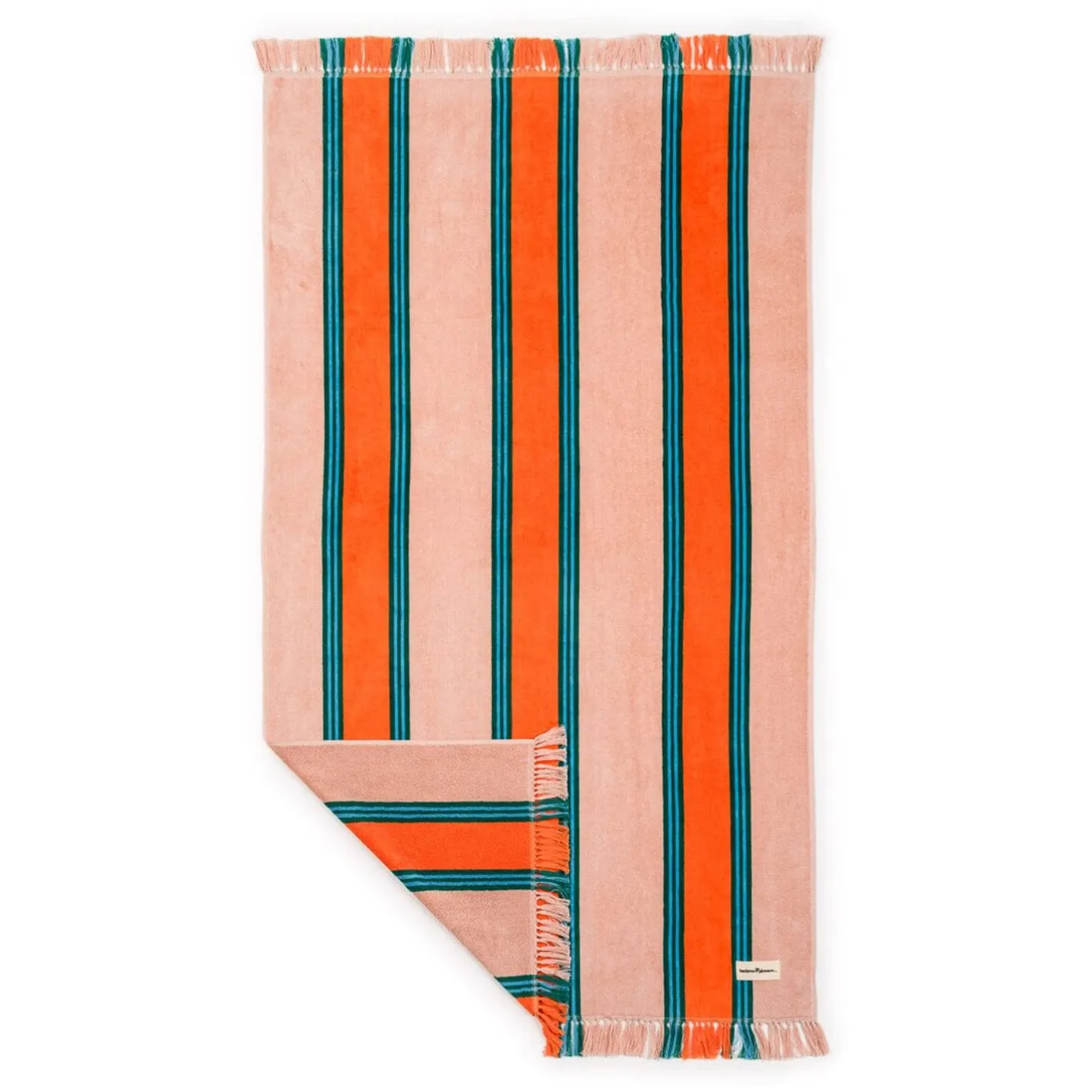 Business & Pleasure Co. The Beach Towel - Bistro Dusty Pink Stripe