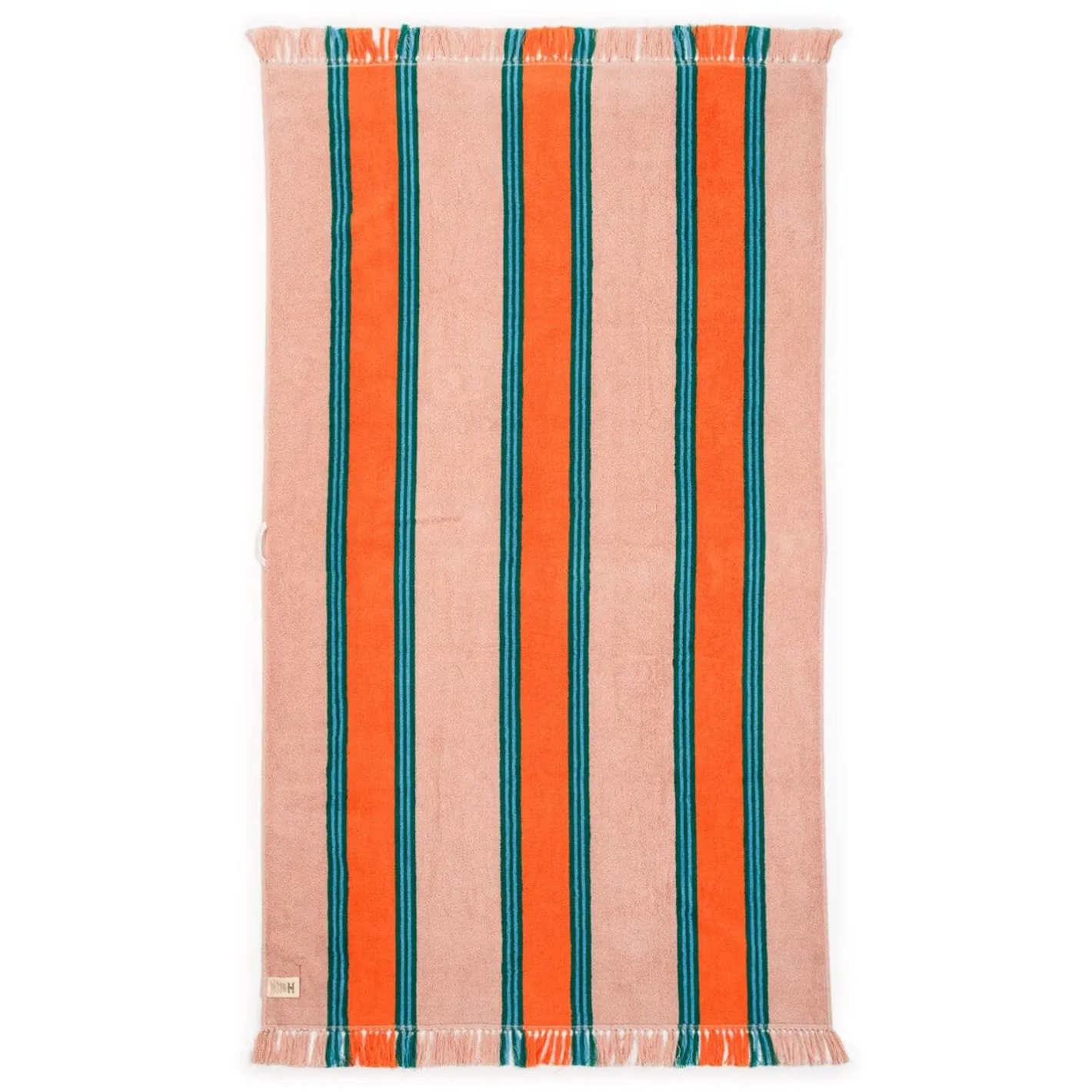 Business & Pleasure Co. The Beach Towel - Bistro Dusty Pink Stripe