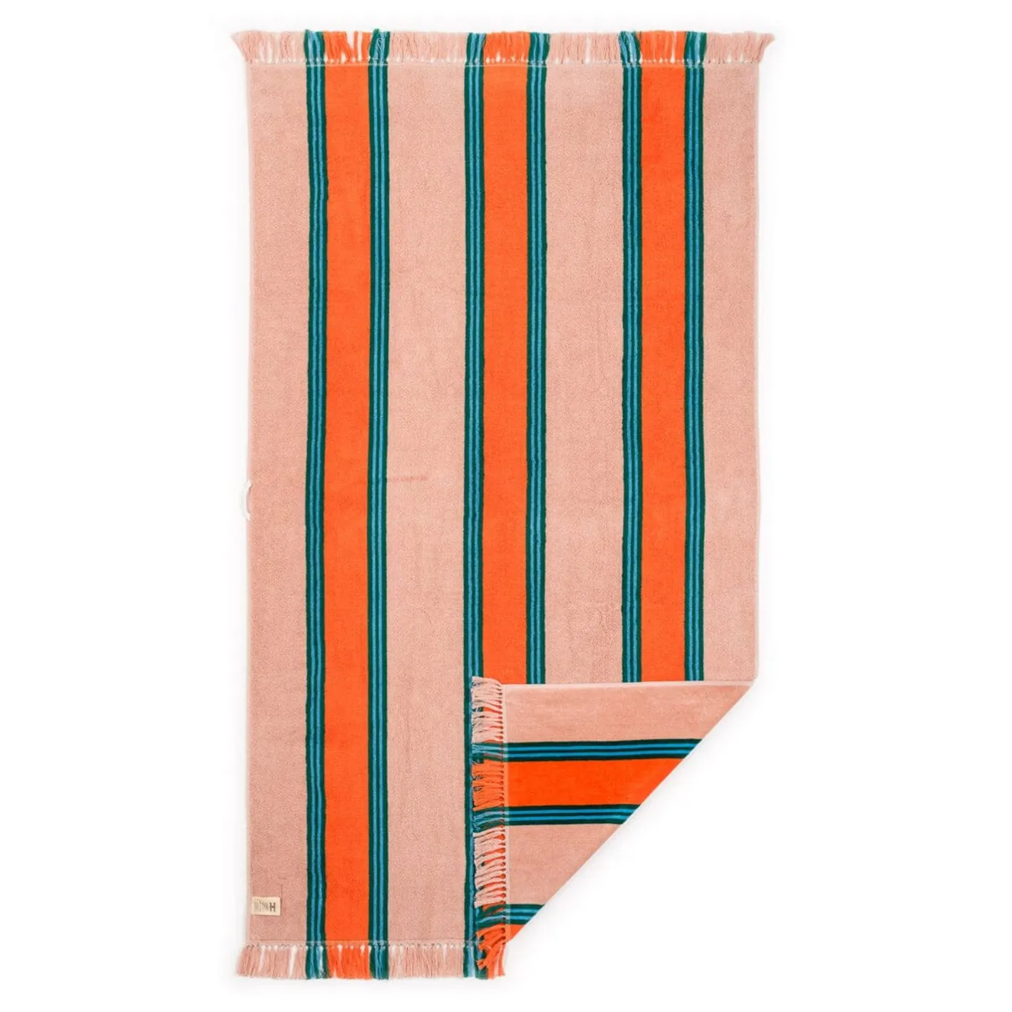 Business & Pleasure Co. The Beach Towel - Bistro Dusty Pink Stripe