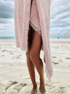 Business & Pleasure Co. The Beach Towel - Lauren'S Pink Stripe