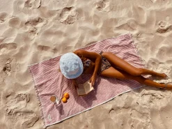 Business & Pleasure Co. The Beach Towel - Lauren'S Pink Stripe
