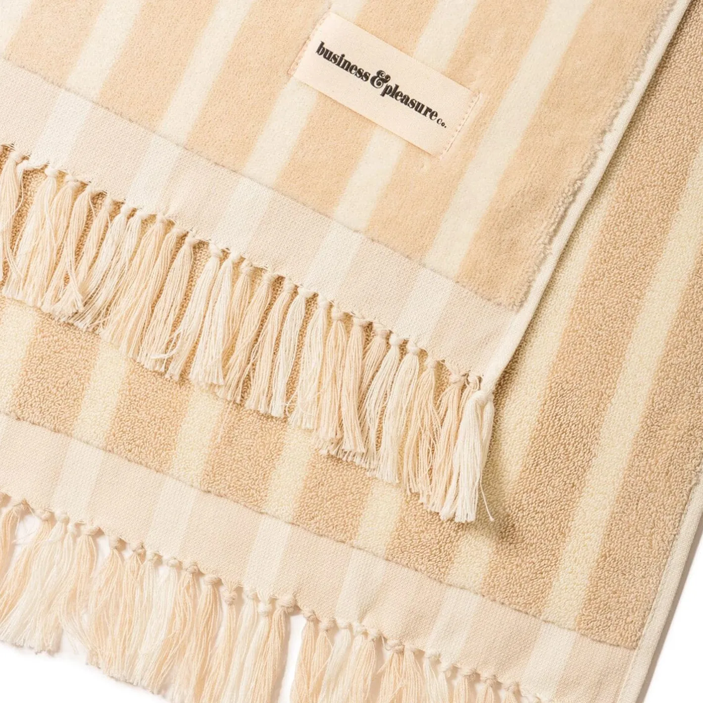 Business & Pleasure Co. The Beach Towel - Monaco Natural Stripe