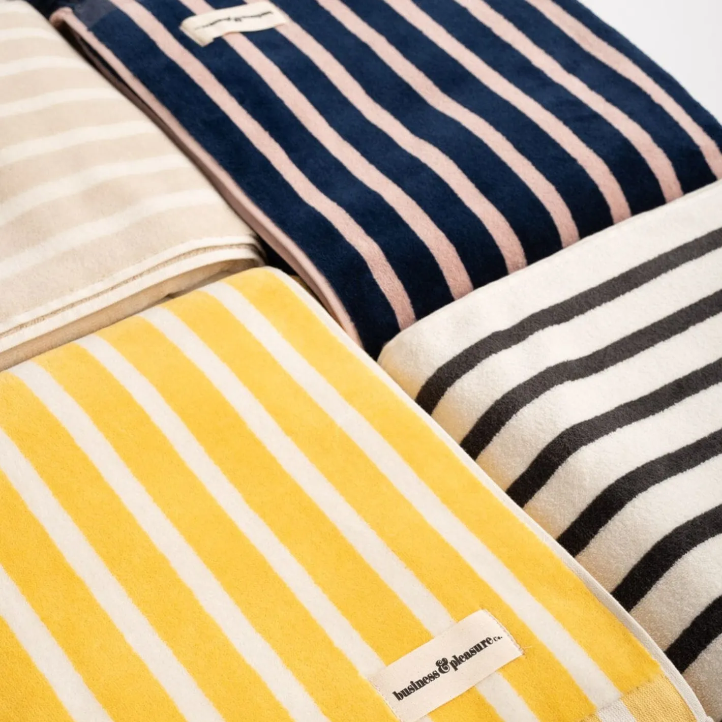 Business & Pleasure Co. The Beach Towel - Monaco Natural Stripe