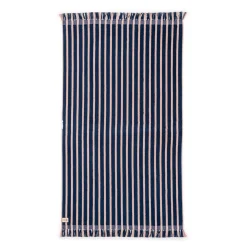 Business & Pleasure Co. The Beach Towel - Monaco Navy And Pink Stripe