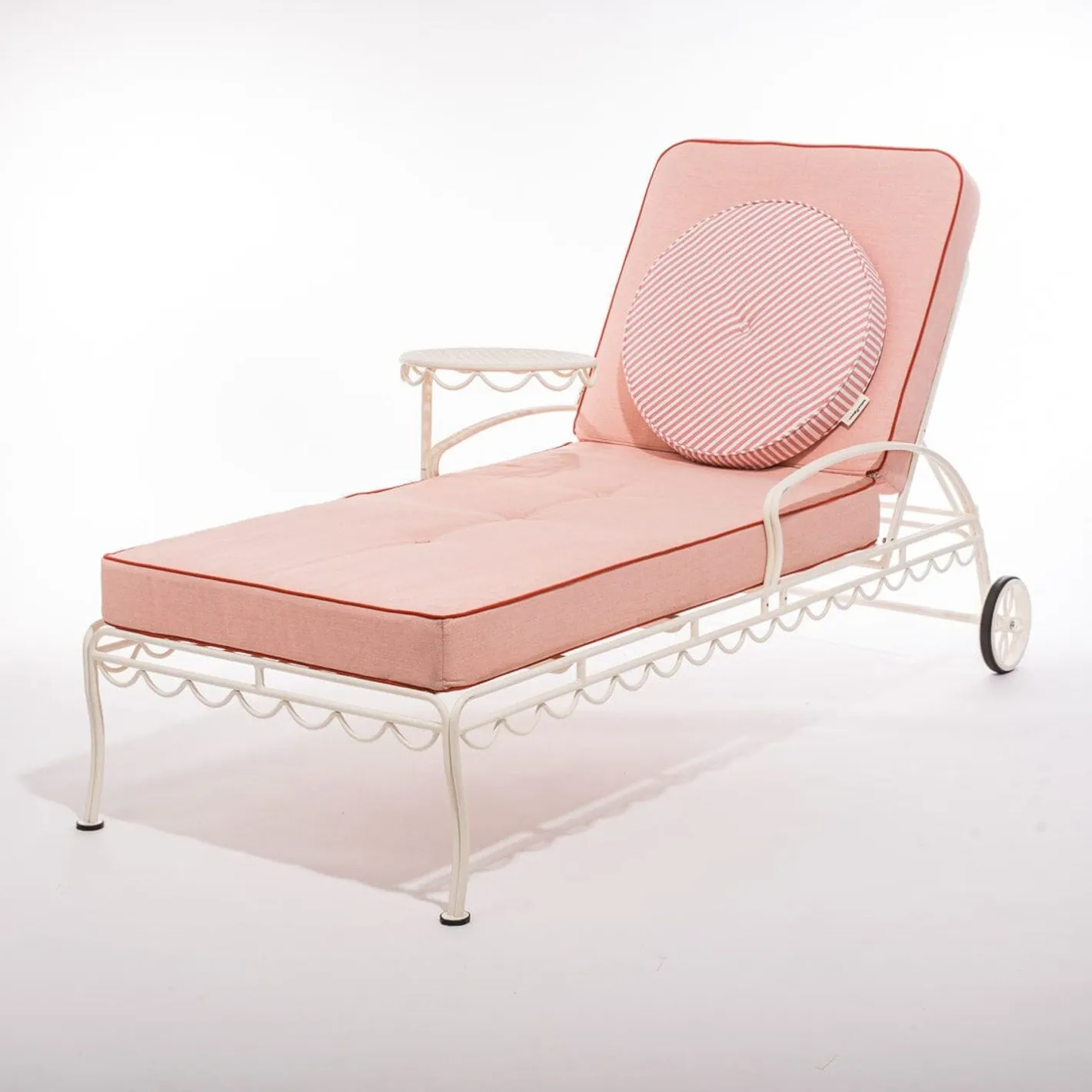 Business & Pleasure Co. The Circular Pillow - Laurens Pink Stripe