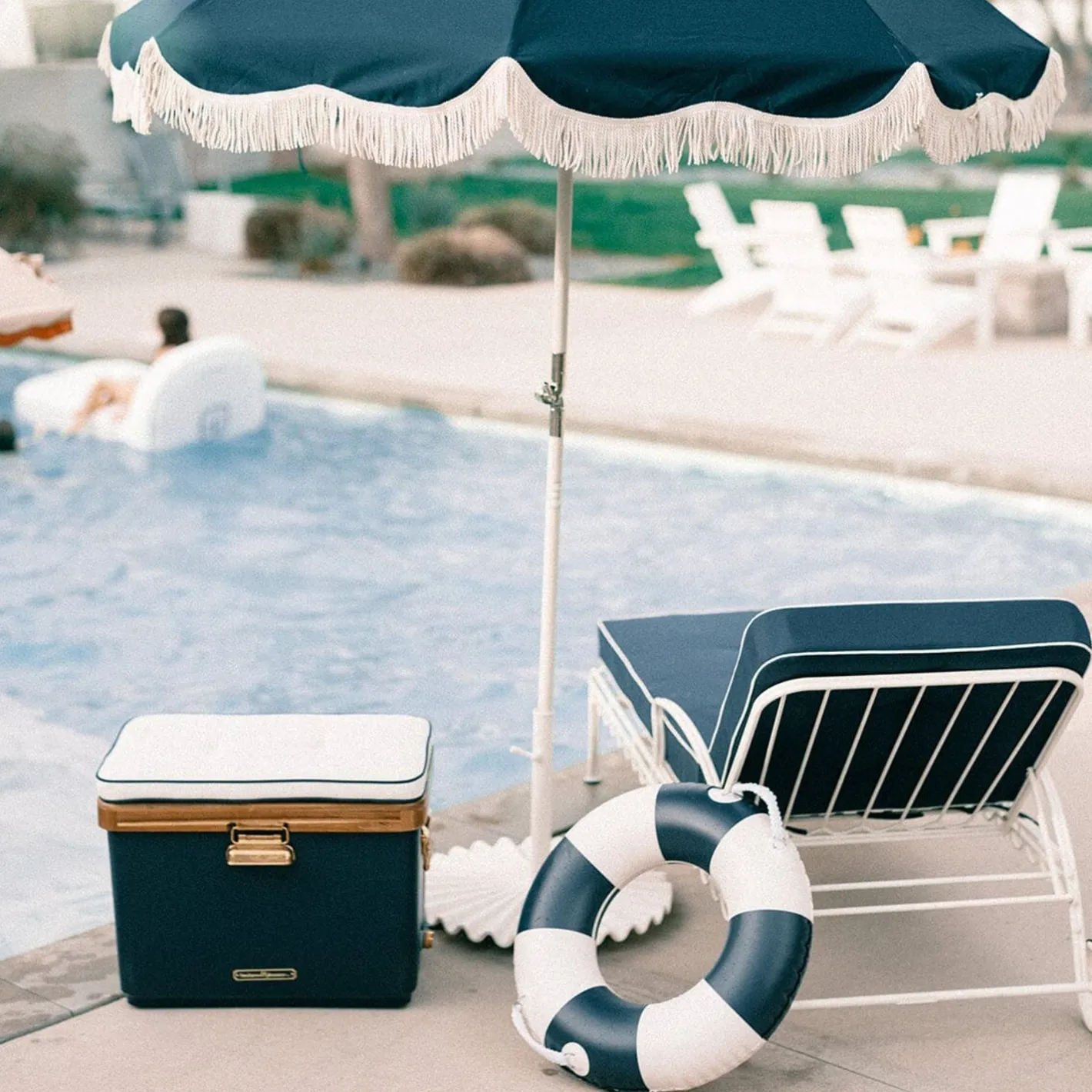 Business & Pleasure Co. The Classic Pool Float - Small - Rivie White
