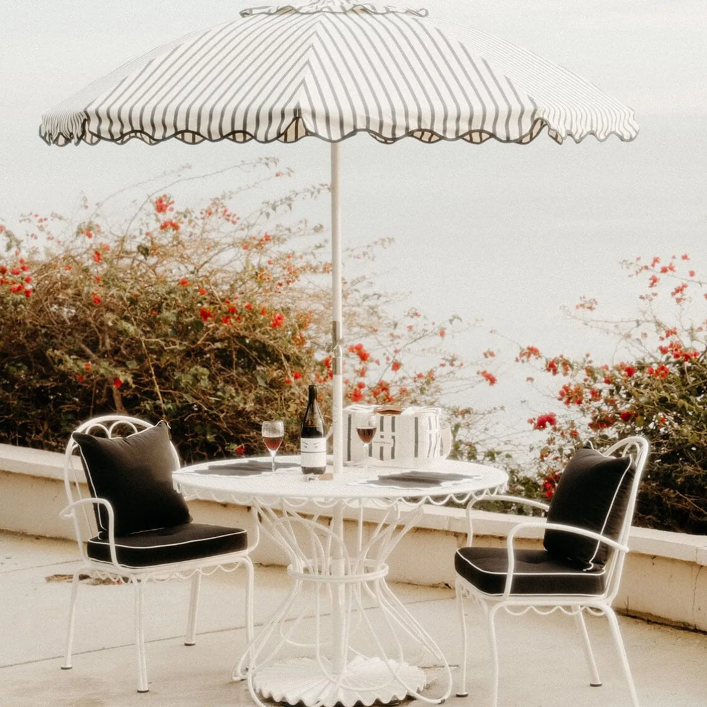 Business & Pleasure Co. The Club Umbrella - Monaco Black Stripe