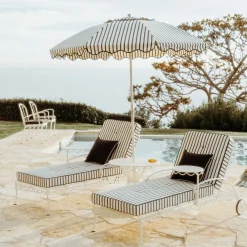 Business & Pleasure Co. The Club Umbrella - Monaco Black Stripe