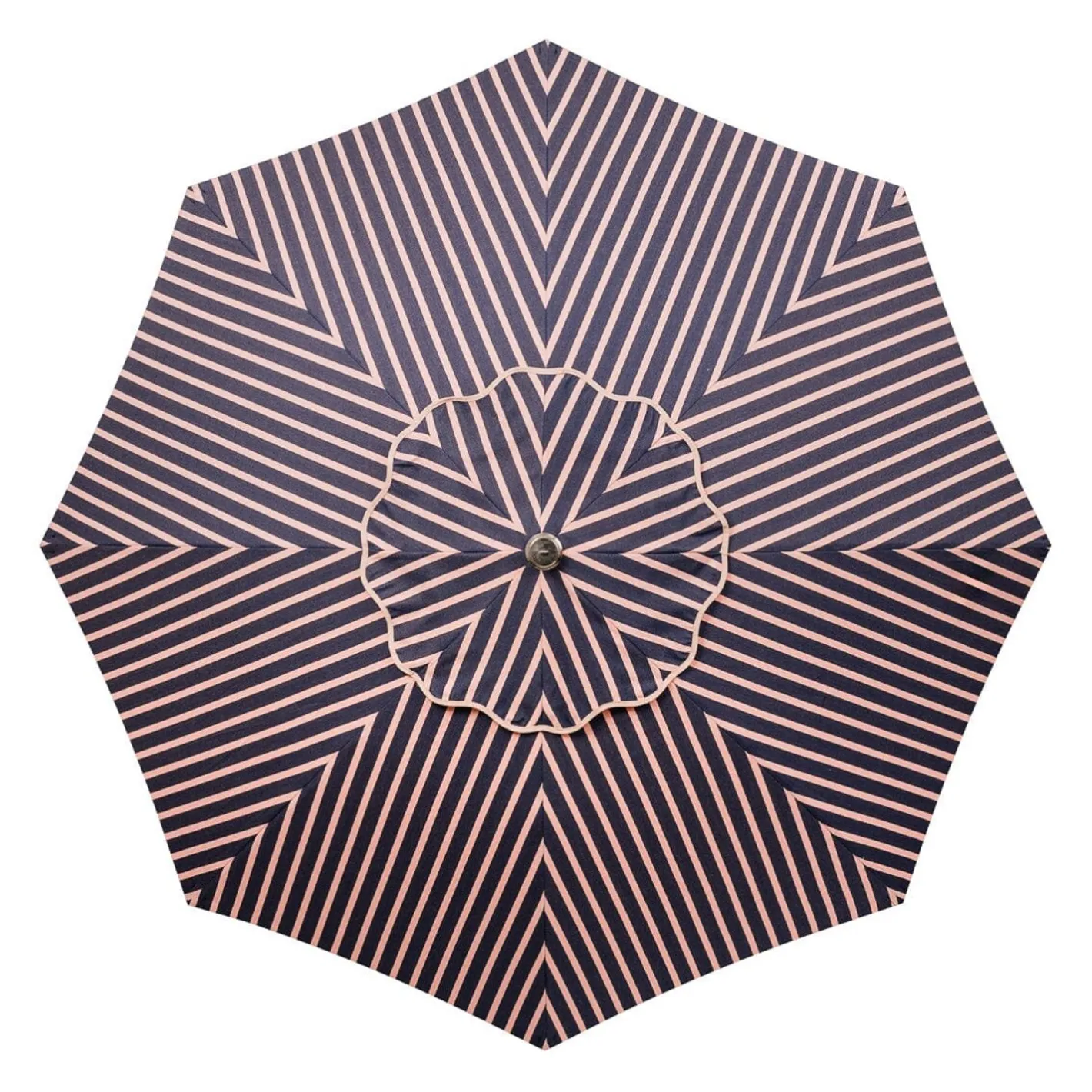 Business & Pleasure Co. The Club Umbrella - Monaco Navy And Pink Stripe