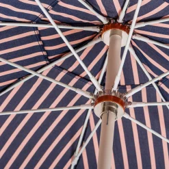 Business & Pleasure Co. The Club Umbrella - Monaco Navy And Pink Stripe
