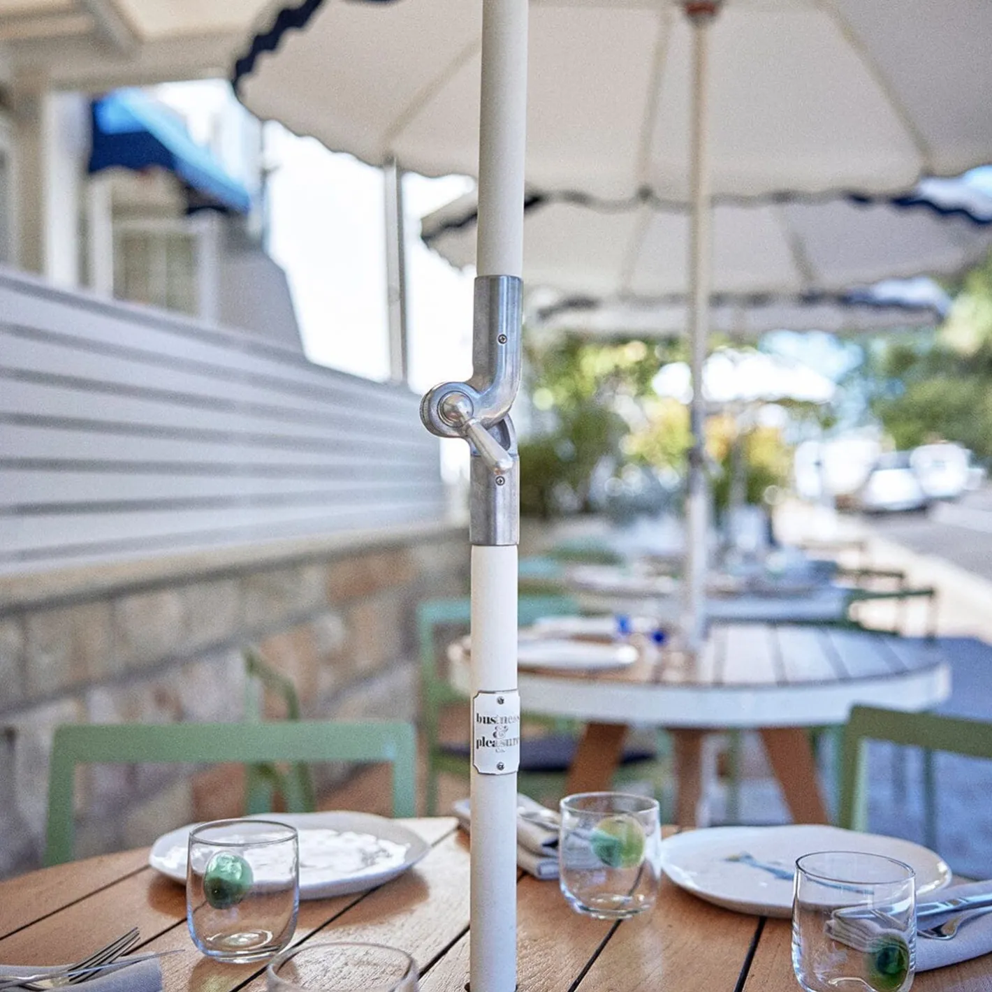 Business & Pleasure Co. The Club Umbrella - Rivie White