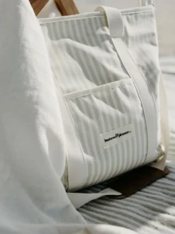 Business & Pleasure Co. The Cooler Tote Bag - Lauren'S Sage Stripe