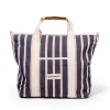Business & Pleasure Co. The Cooler Tote Bag - Monaco Navy And Pink Stripe