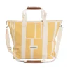Business & Pleasure Co. The Cooler Tote Bag - Vintage Yellow Stripe