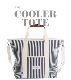 Business & Pleasure Co. The Cooler Tote Bag - Vintage Yellow Stripe