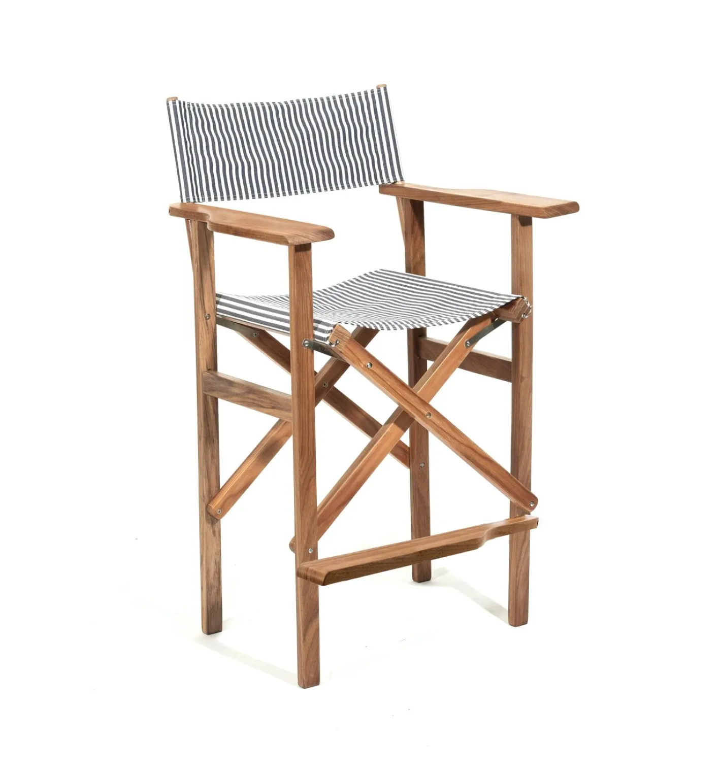 Business & Pleasure Co. The Directors Chair - Bar Height - Lauren'S Navy Stripe