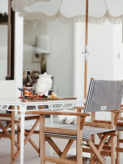 Business & Pleasure Co. The Directors Chair - Table Height - Lauren'S Navy Stripe