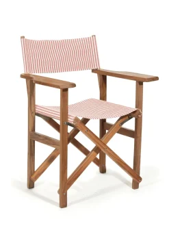 Business & Pleasure Co. The Directors Chair - Table Height - Lauren'S Pink Stripe