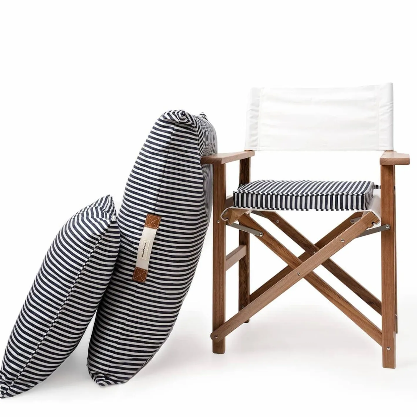 Business & Pleasure Co. The Euro Throw Pillow - Lauren'S Navy Stripe